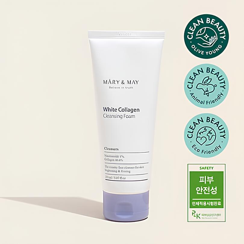 White Collagen Cleansing Foam MARY & MAY