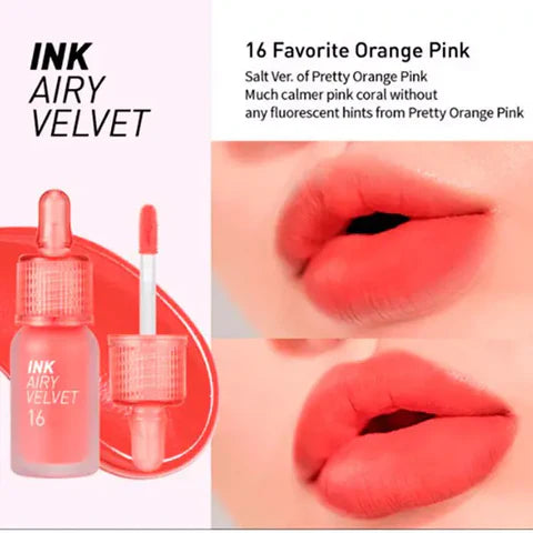 Ink Airy Velvet Series 16 Favorite Orange Pink PERIPERA