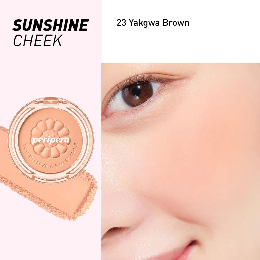 Pure Blushed Sunshine Cheek Series | 3 Tonos PERIPERA 23 Yakgwa Brown